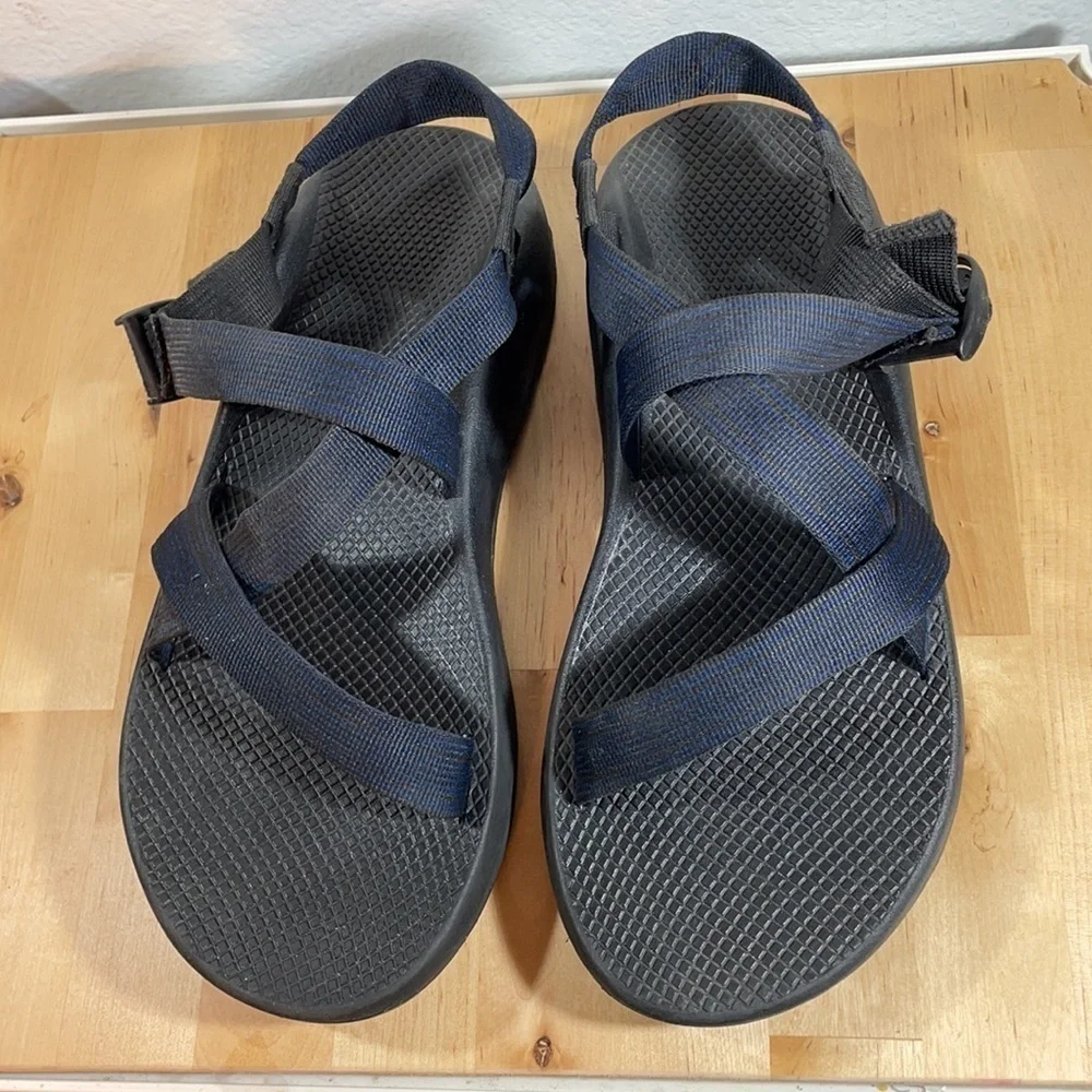 Chaco Men's Z/1 Classic Sandal – Black & Blue Stripe, Adjustable, Size 13